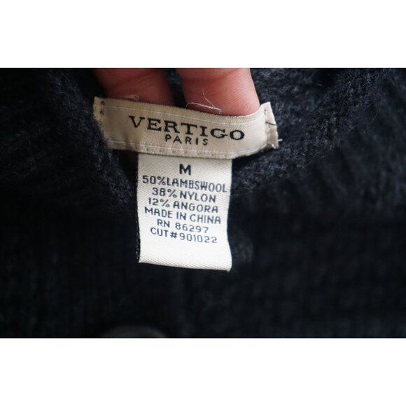 Vertigo Paris Men's Gray Knit Cardigan Sweater — Size M - Picture 2 of 5